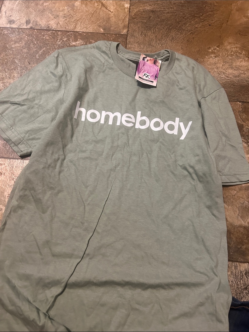 Homebody Graphic Tee in Sage Green
